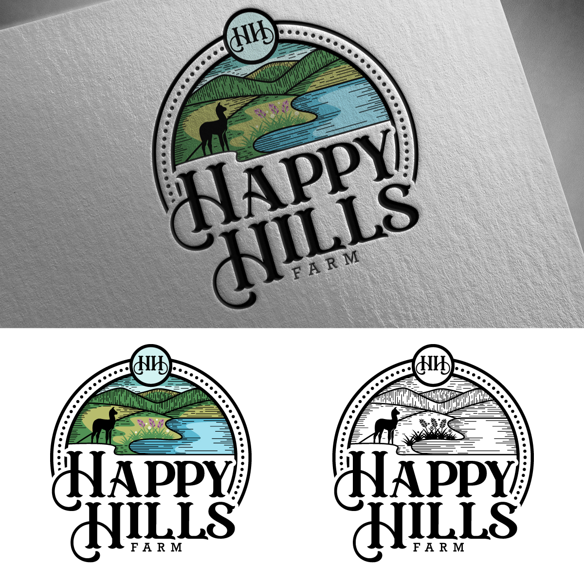 Logo-Design von brand maker für Happy Hills Farms LLC | Design #29275010