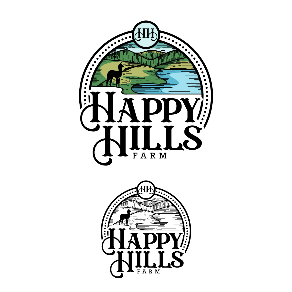 Logo-Design von brand maker für Happy Hills Farms LLC | Design #29288338