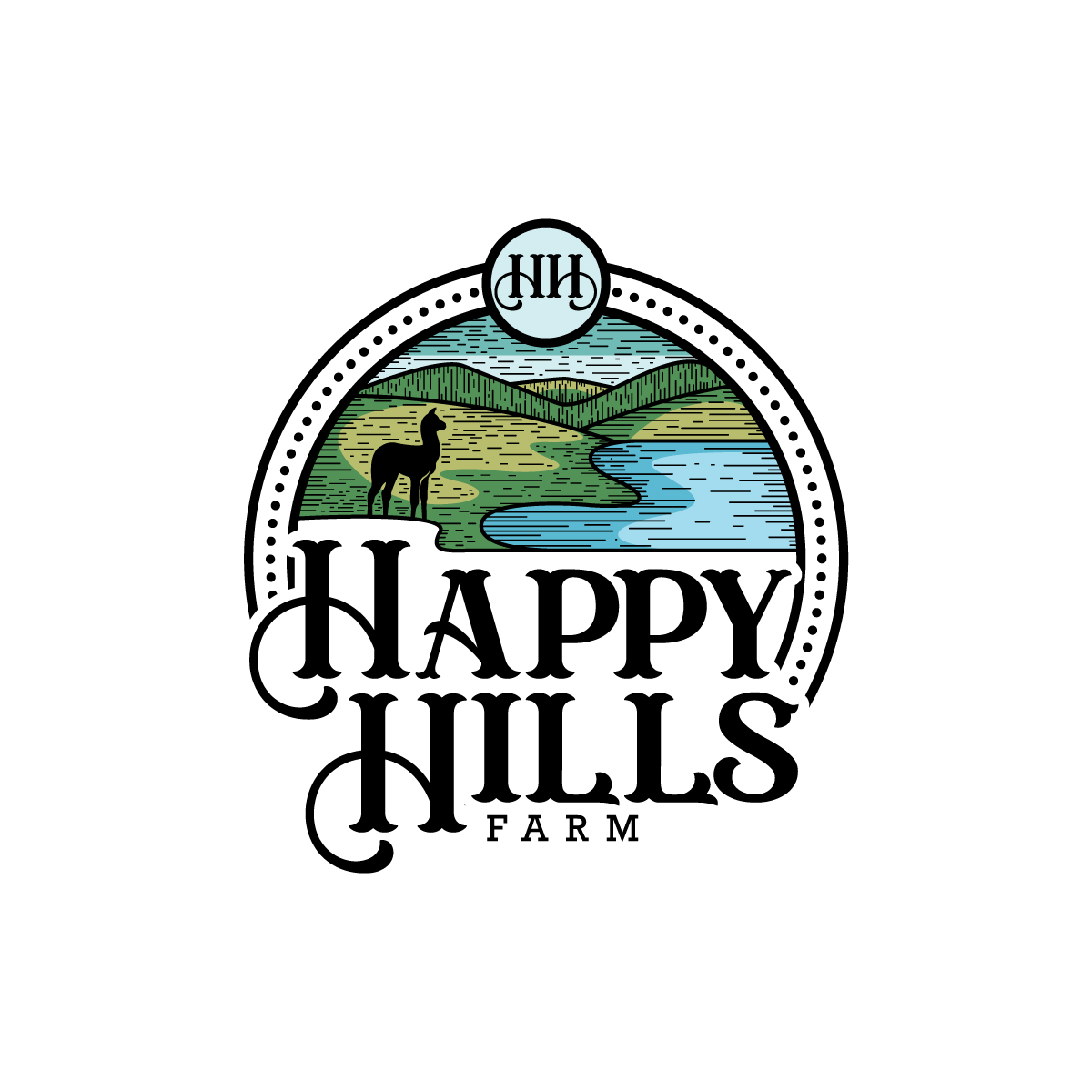 Logo-Design von brand maker für Happy Hills Farms LLC | Design #29345044
