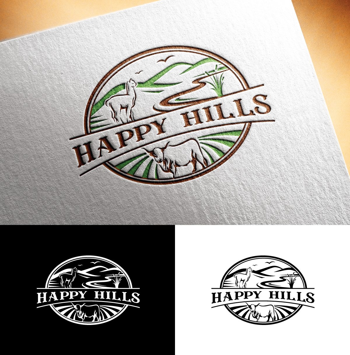 Logo Design by step forward 2 for Happy Hills Farms LLC | Design #29242590