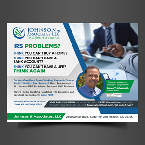 Johnson & Associates LLC Tax Resolution Services | Advertisement Design by Designers Hub