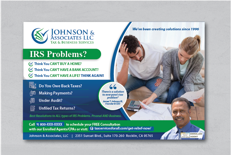 Advertisement Design by alex989 for New Beginnings Tax Resolution | Design #29242874