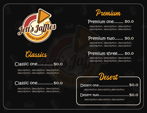 Food truck menu design | Diseño Gráfico por MuradLuther