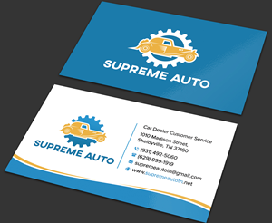 Business Card Design by sadikul islam for Supreme Auto LLC | Design: #29251552