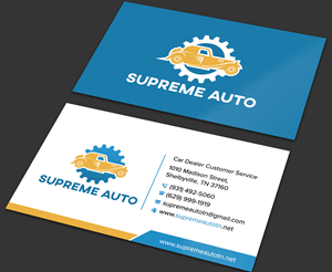 Business Card Design by sadikul islam for Supreme Auto LLC | Design: #29251562