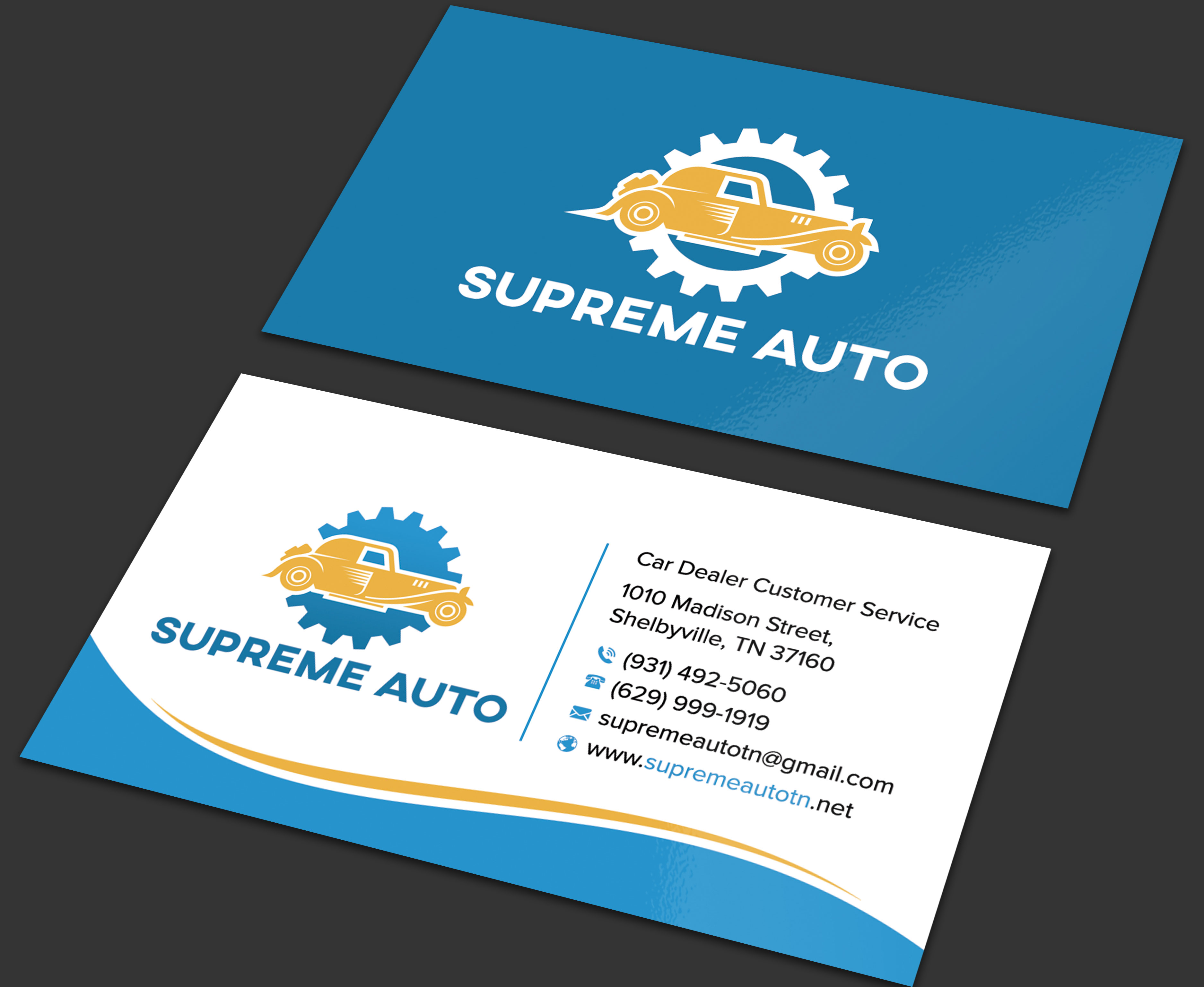 Design de Carte de Visite par sadikul islam pour Supreme Auto LLC | Design #29251658