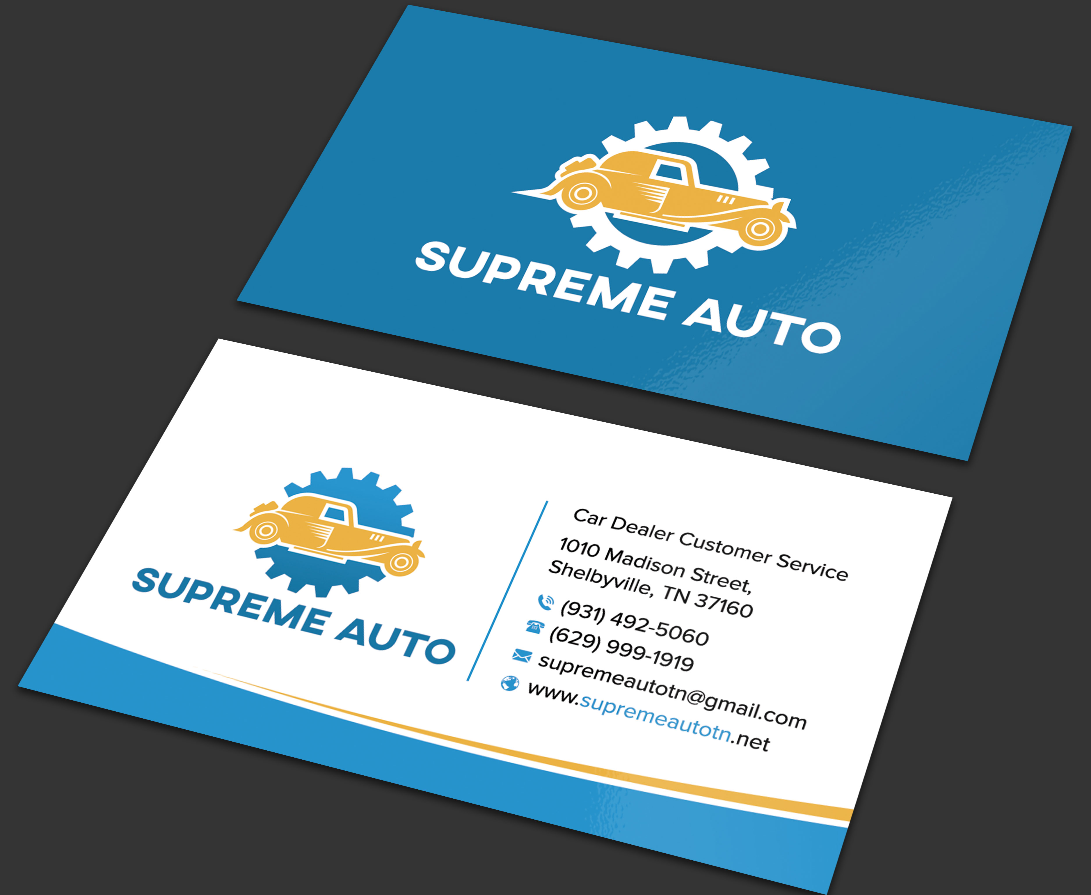 Business Card Design by sadikul islam for Supreme Auto LLC | Design #29251664