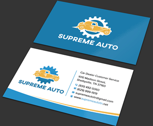 Business Card Design by sadikul islam for Supreme Auto LLC | Design: #29251664