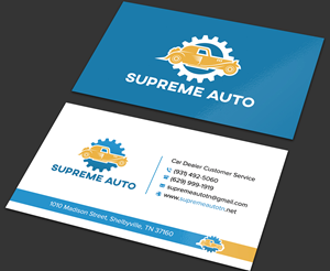 Business Card Design by sadikul islam for Supreme Auto LLC | Design: #29251771