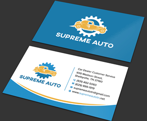Business Card Design by sadikul islam for Supreme Auto LLC | Design: #29251850