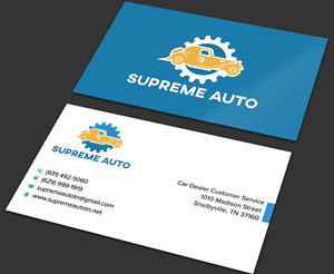 Business Card Design by sadikul islam for Supreme Auto LLC | Design: #29253167