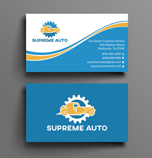 Business Card Design by sadikul islam for Supreme Auto LLC | Design: #29253168