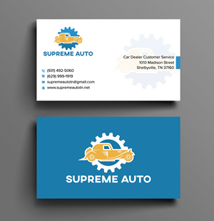 Business Card Design by sadikul islam for Supreme Auto LLC | Design: #29253172