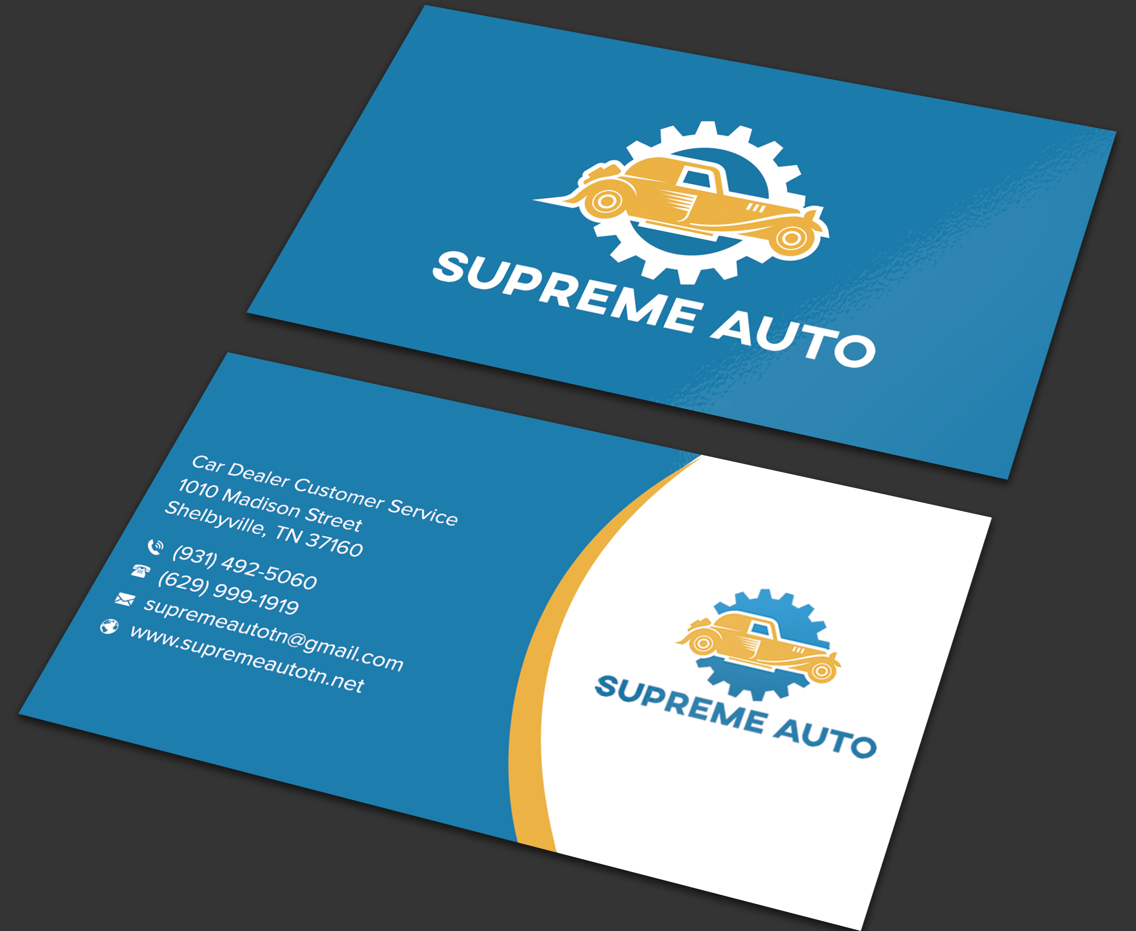 Business Card Design by sadikul islam for Supreme Auto LLC | Design #29256116