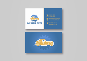 Business Card Design by MarkoE for Supreme Auto LLC | Design: #29248861