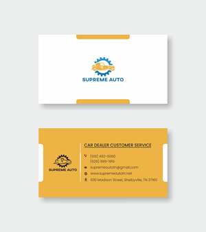 Business Card Design by Parth P 4 for Supreme Auto LLC | Design: #29270571