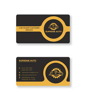Business Card Design by Parth P 4 for Supreme Auto LLC | Design: #29270573