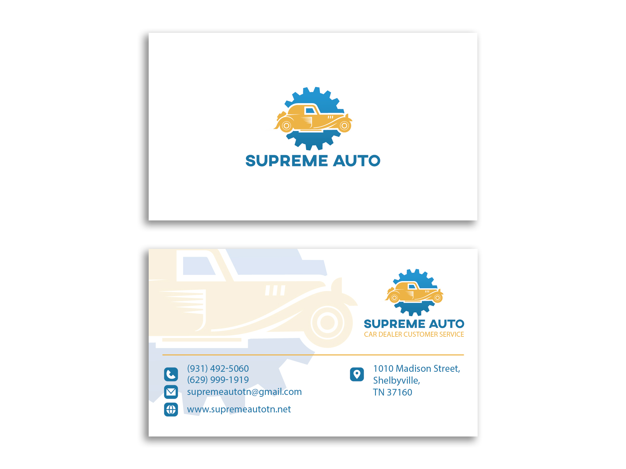 Business Card Design by Mr__Designer for Supreme Auto LLC | Design #29251098