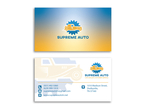 Business Card Design by Mr__Designer for Supreme Auto LLC | Design: #29251099