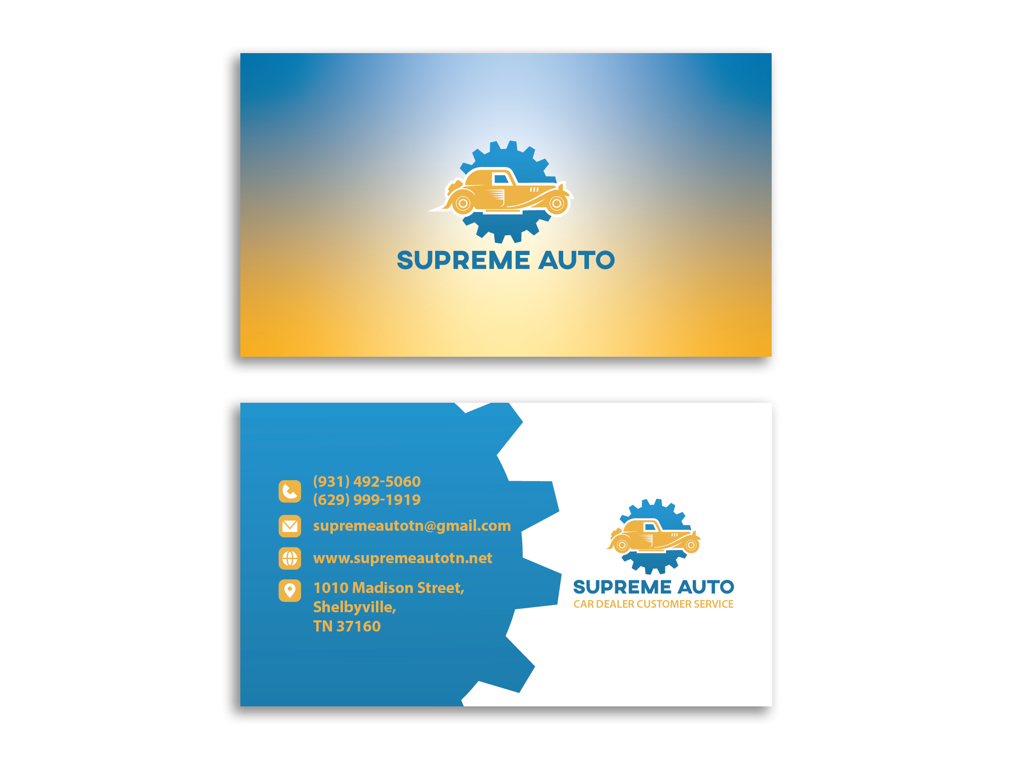 Design de Carte de Visite par Mr__Designer pour Supreme Auto LLC | Design #29251101