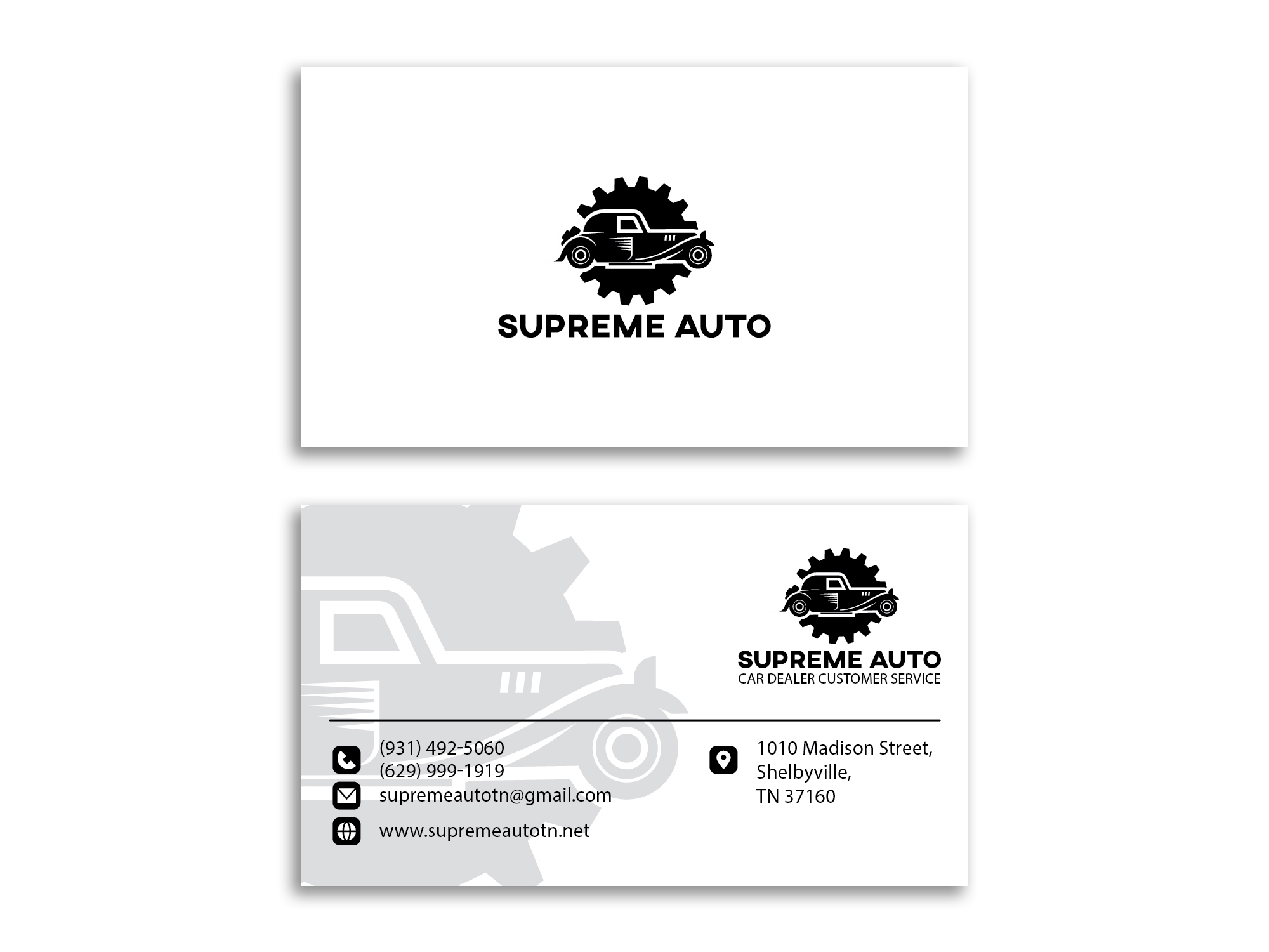 Business Card Design by Mr__Designer for Supreme Auto LLC | Design #29251102