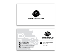 Business Card Design by Mr__Designer for Supreme Auto LLC | Design: #29251102