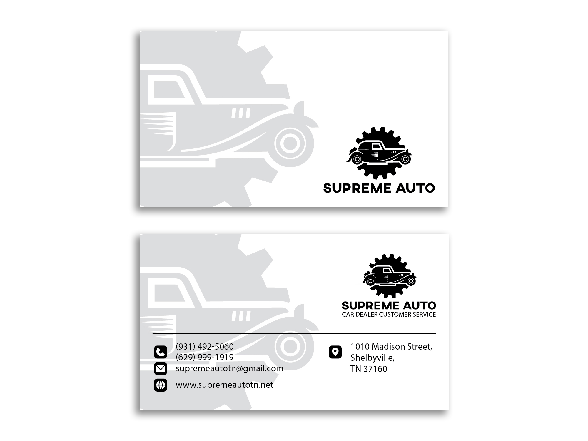 Business Card Design by Mr__Designer for Supreme Auto LLC | Design #29251103