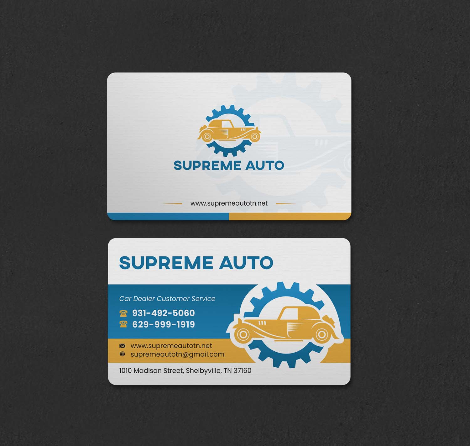 Visitenkarten-Design von INDIAN_Ashok für Supreme Auto LLC | Design #29242126