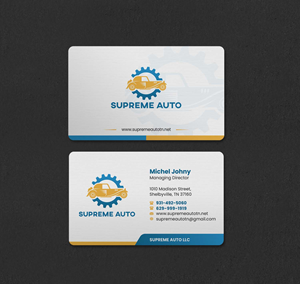 Business Card Design by INDIAN_Ashok for Supreme Auto LLC | Design: #29242131