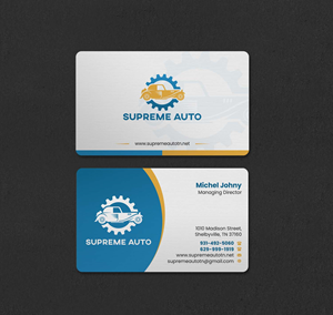 Business Card Design by INDIAN_Ashok for Supreme Auto LLC | Design: #29242132