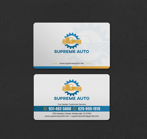 Business Card Design by INDIAN_Ashok for Supreme Auto LLC | Design: #29242133