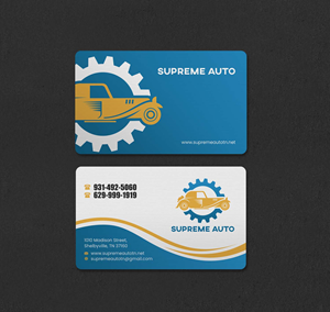 Business Card Design by INDIAN_Ashok for Supreme Auto LLC | Design: #29242134