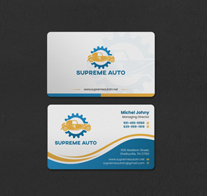 Business Card Design by INDIAN_Ashok for Supreme Auto LLC | Design: #29242137