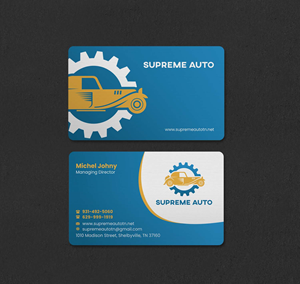 Business Card Design by INDIAN_Ashok for Supreme Auto LLC | Design: #29242140