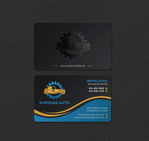 Business Card Design by INDIAN_Ashok for Supreme Auto LLC | Design: #29242142