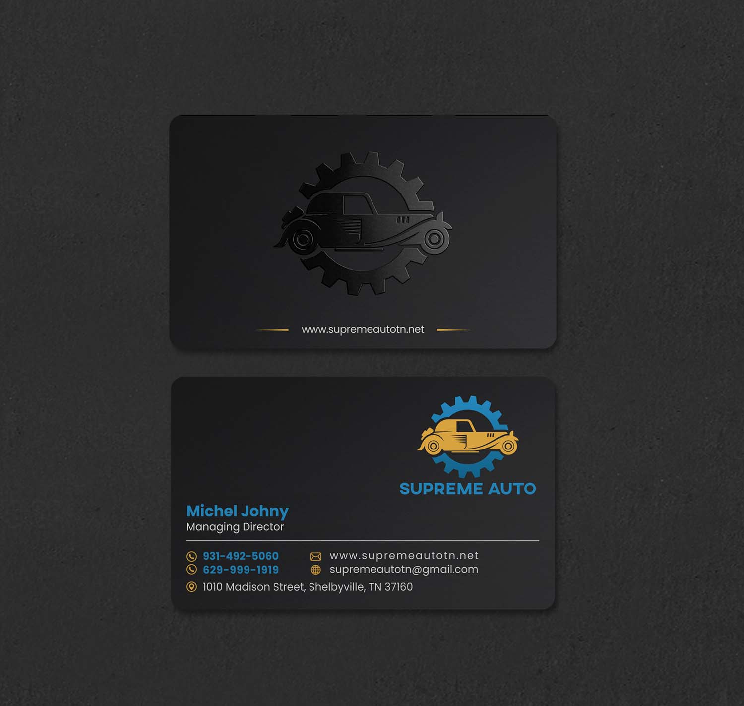 Business Card Design by INDIAN_Ashok for Supreme Auto LLC | Design #29242145