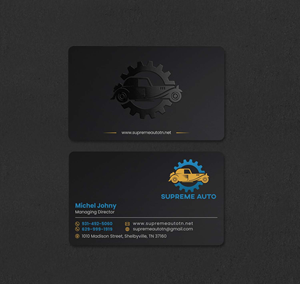 Business Card Design by INDIAN_Ashok for Supreme Auto LLC | Design: #29242145