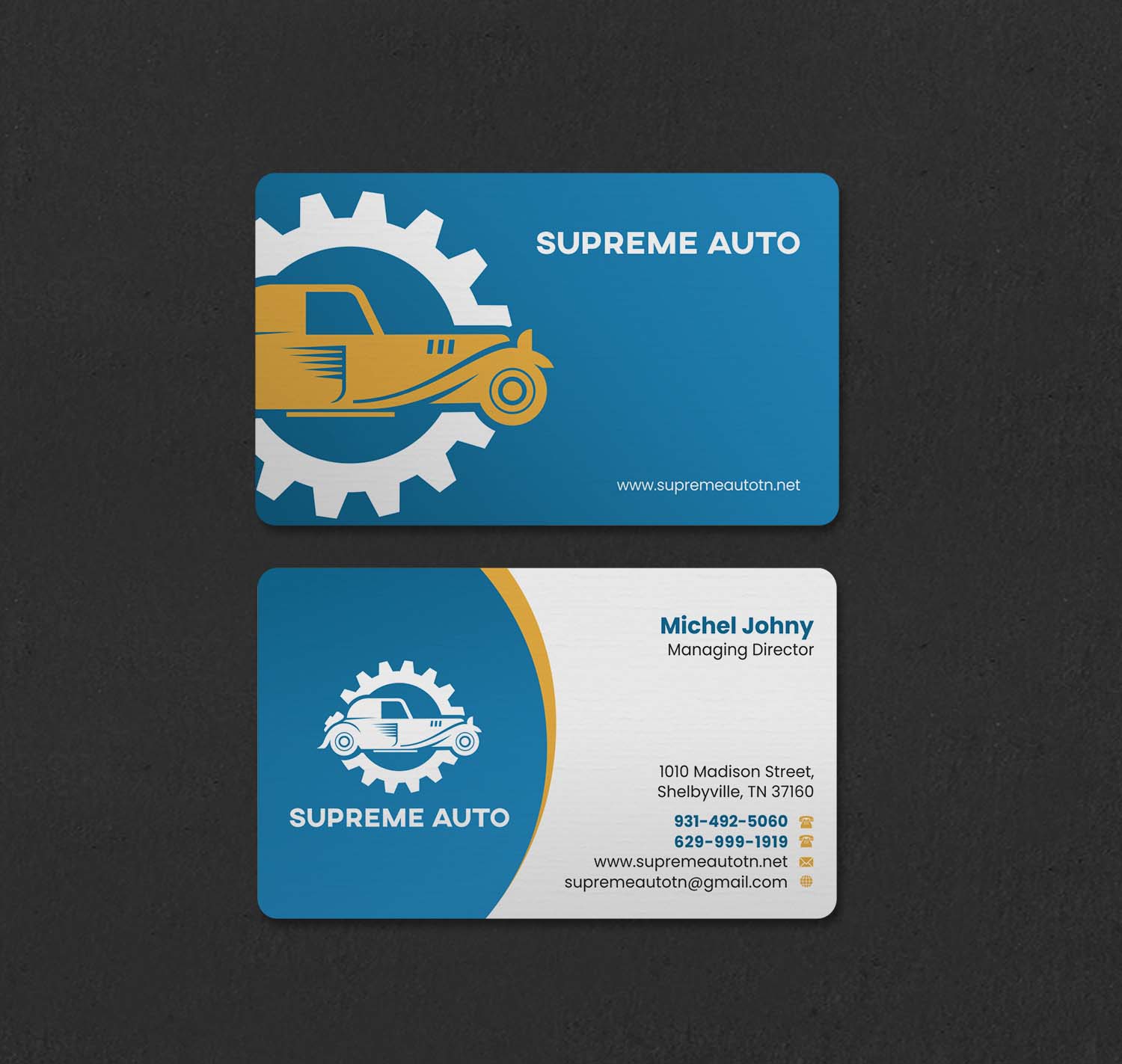 Visitenkarten-Design von INDIAN_Ashok für Supreme Auto LLC | Design #29242146