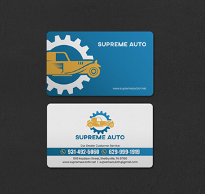 Business Card Design by INDIAN_Ashok for Supreme Auto LLC | Design: #29242148