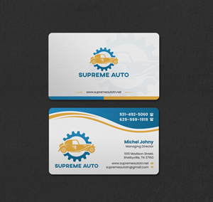 Business Card Design by INDIAN_Ashok for Supreme Auto LLC | Design: #29242150