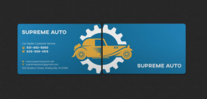 Business Card Design by INDIAN_Ashok for Supreme Auto LLC | Design: #29242151