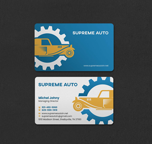 Business Card Design by INDIAN_Ashok for Supreme Auto LLC | Design: #29242153