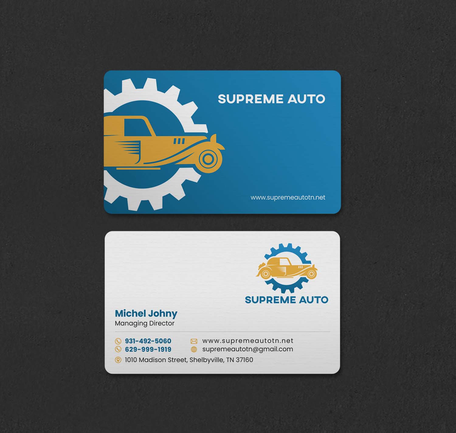 Design de Carte de Visite par INDIAN_Ashok pour Supreme Auto LLC | Design #29242154