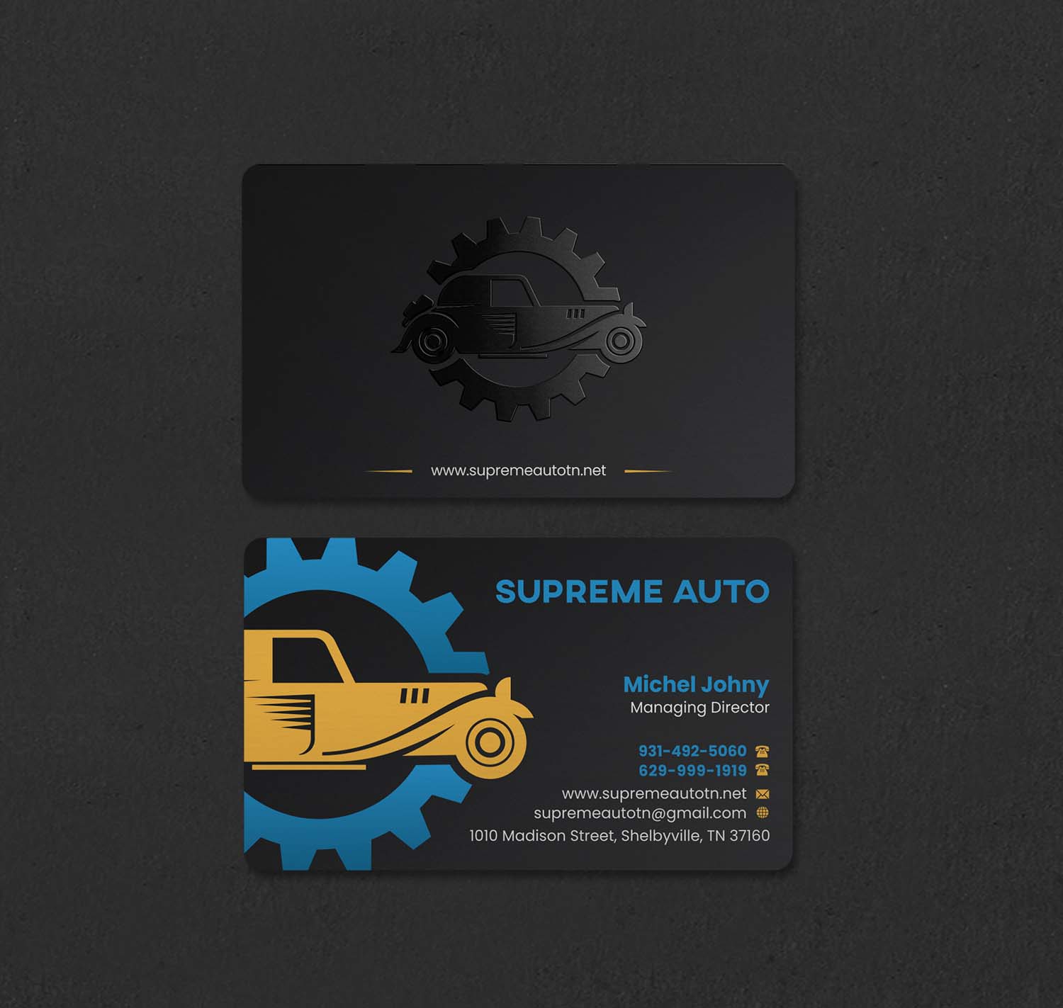 Design de Carte de Visite par INDIAN_Ashok pour Supreme Auto LLC | Design #29242155