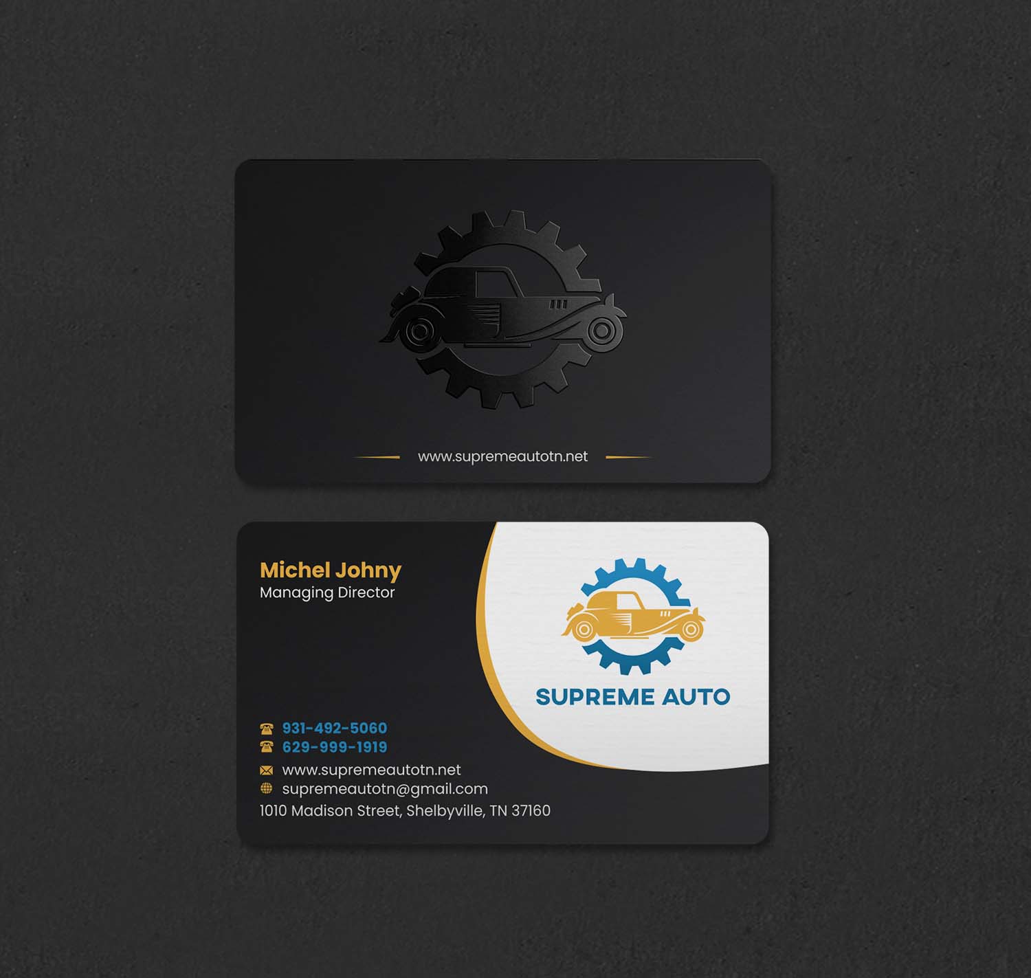 Visitenkarten-Design von INDIAN_Ashok für Supreme Auto LLC | Design #29242158