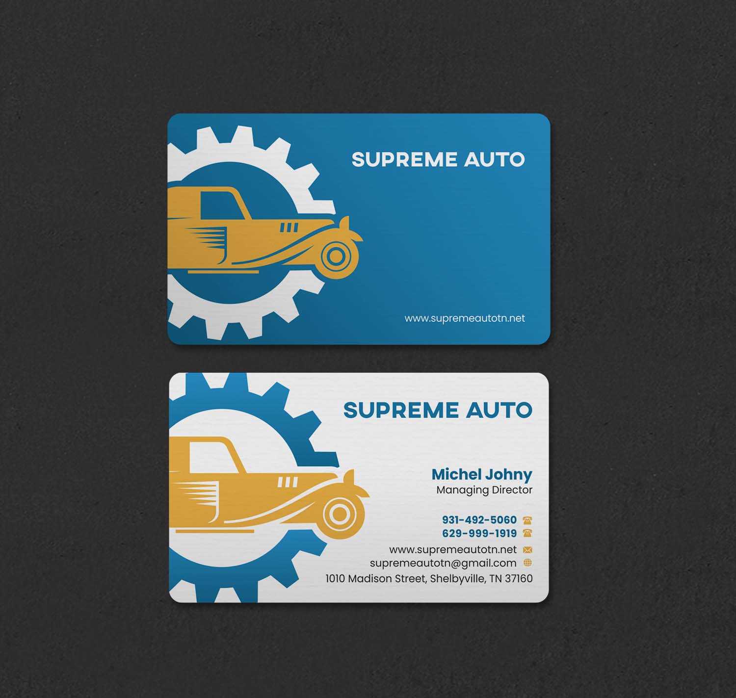 Design de Carte de Visite par INDIAN_Ashok pour Supreme Auto LLC | Design #29242162
