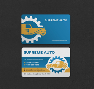 Business Card Design by INDIAN_Ashok for Supreme Auto LLC | Design: #29242163