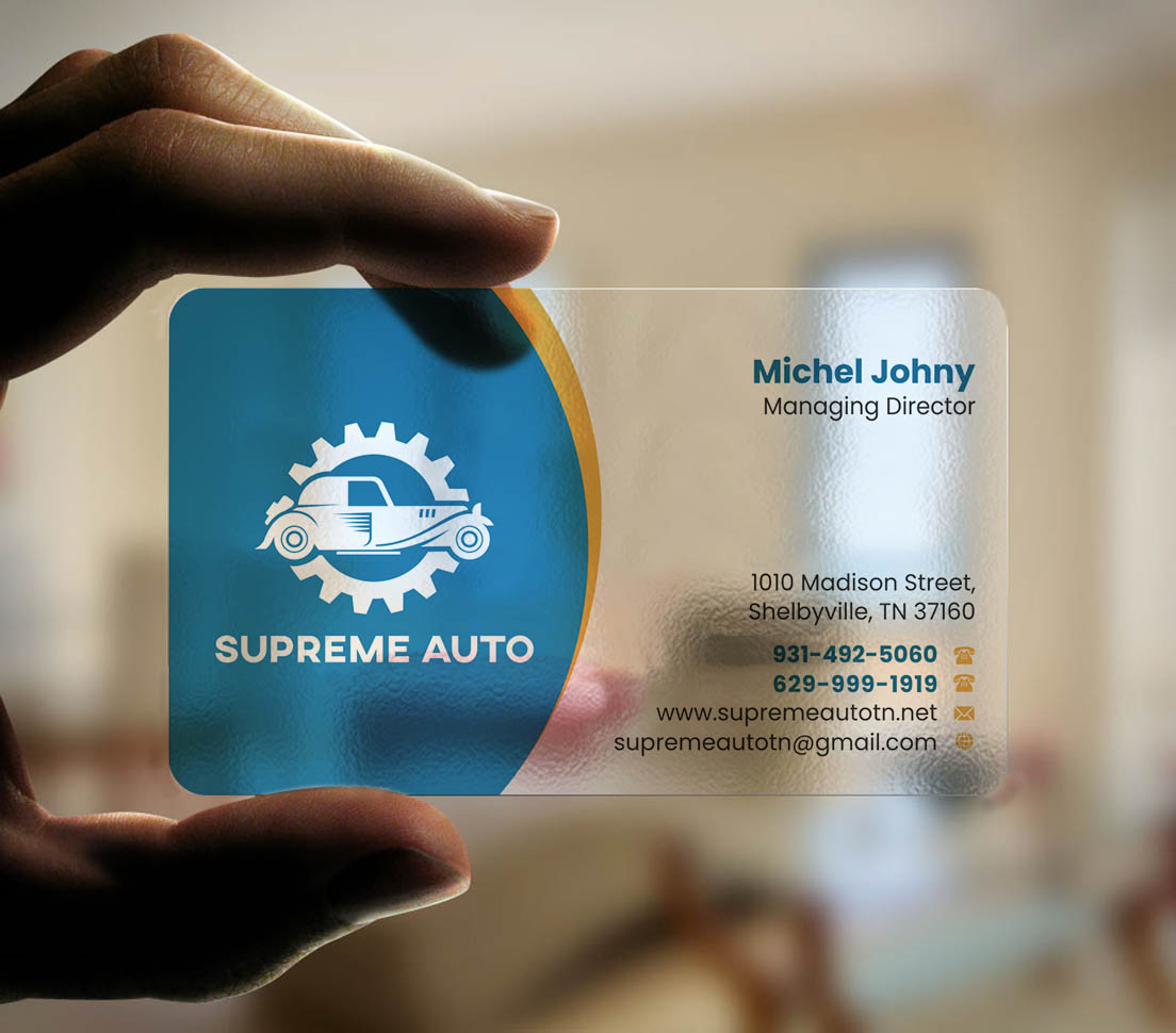 Visitenkarten-Design von INDIAN_Ashok für Supreme Auto LLC | Design #29242165