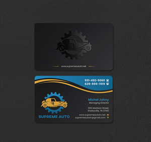 Business Card Design by INDIAN_Ashok for Supreme Auto LLC | Design: #29242166