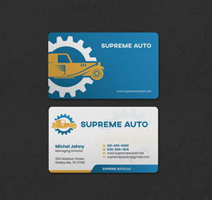 Supreme Auto LLC | Business Card Design by INDIAN_Ashok